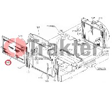 RADIATORE COPERTURA ORIGINAL KUBOTA t0030-16260