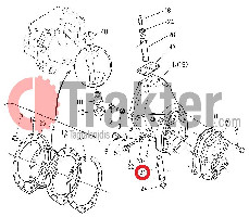KINGPIN FRONT WHEEL 4X4 DOWN ORIGINAL KUBOTA 66591-56620