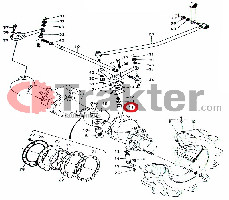 KING PIN SOSTENEDOR DE GUARDA POLVO SUPERIOR KUBOTA ORIGINAL 66591-56610 66591-56611