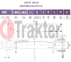 REGOLATORE BRACCIΑ CON VITE 380 M22X2.5