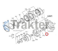 CAJA DE EMBRAGUE REVERSA SELLO KUBOTA ORIGINAL t1853-61510 34076-61550