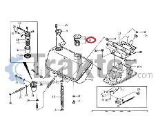 COPERCHIO SERBATOIO DI CARBURANTE E SCHERMO ORIGINAL ISEKI 1575-612-220-00 1421-111-210-00
