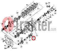CUSCINETTO ALBERO BI SPEED DIFFERENZIALE ORIGINAL ANTERIORE KUBOTA 08101-06203