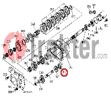 CUSCINETTO ALBERO BI SPEED DIFFERENZIALE ORIGINAL ANTERIORE KUBOTA 08101-06203