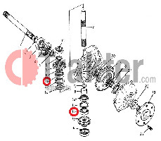 CUSCINETTO RUOTA SOSPENSIONE ALBERO VERTICALE ORIGINAL KUBOTA 08101-06305