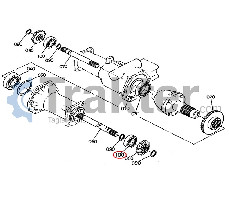 COJINETE MEDIO EJE DIFERENCIAL DELANTERO ORIGINAL KUBOTA 08101-06304