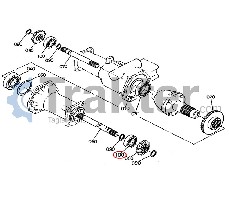 CUSCINETTO SEMIALBERO ANTERIORE DIFFERENZIALE ORIGINAL KUBOTA 08101-06304