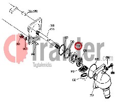 CUSCINETTO SEMIASSE DIFFERENZIALE ANTERIORE LATO SUPERIORE 08101-06207 08181-06207 70030-35029 70060-03352 T2050-23460 OEM