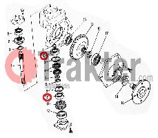CUSCINETTO ALBERO VERTICALE DIFFERENZIALE ANTERIOREE SOPRA 08101-06204 OEM