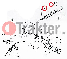 CUSCINETTO BOBINA DIFFERENZIALE ANTERIOREE ORIGINAL KUBOTA 08101-06304