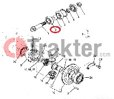CUSCINETTO BOBINA RUOTA ANTERIORE ORIGINAL KUBOTA 38450-21980 37230-26740