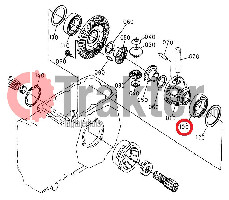 CUSCINETTO GRUPPO DIFFERENZIALE POSTERIORE ORIGINAL KUBOTA 08101-06011 08131-06011