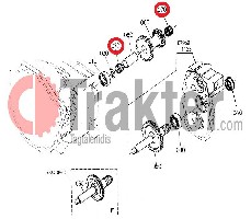 CUSCINETTO 1st ALBERO APPOGGIAMENTO DEL VOLANO ORIGINAL KUBOTA 08822-22617