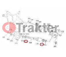 CUSCINETTO RULLO PER TRATTORE CINGOLATO VERTICALE ALBERO