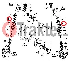 CUSCINETTO SOSPENSIONE RUOTA 1o ORIGINAL KUBOTA 08101-06910 1G772-51760