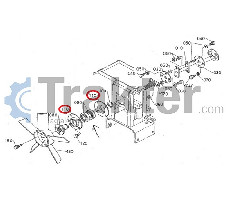 CUSCINETTO DI SUPPORTO ORIGINAL KUBOTA 67156-54840