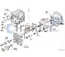ALBERO CAMBIO GIUNTO SCANALATURA ORIGINAL KUBOTA 6A700-13660