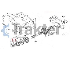 CUSCINETTO ALBERO CAMBIO ORIGINAL KUBOTA 64441-22170 34070-22260 08101-06305