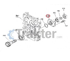 GETRIEBEGEHÄUSE DECKEL FLÜGELRAD LAGERGEHÄUSE FUHRUNGSLAGER ORIGINAL KUBOTA 6A610-12310