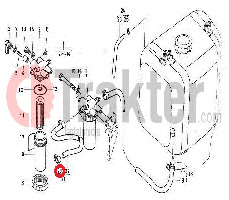 CLIP DE TUBO PARA COMBUSTIBLE KUBOTA ORIGINAL 14301-42750