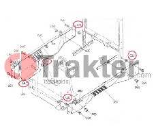 SILENTBLOCK MOTORHAUBE SCHRAUBENMUTTER ORIGINAL KUBOTA 34070-41610