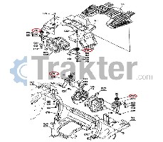 SILENTBLOCK BODENHALTERUNG STANGE SERTEN ORIGINAL KUBOTA t1060-47310