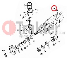 ALBERO MOTORE ORIGINAL KUBOTA 16641-23010 17116-23010