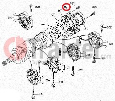 ALBERO MOTORE ANTERIORE COPERCHIO SPECCHIO ORIGINAL KUBOTA 1g851-04813