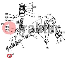 BUSSOLA ALBERO MOTORE ORIGINAL KUBOTA 16271-23250