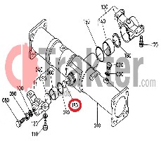 COPERCHIO DIFFERENZIALE ANTERIORE METALLICO ORIGINAL KUBOTA 34070-12230