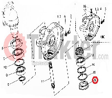 ΤΑΠΑ ΚΑΤΩ ΜΠΡΟΣΤΙΝΟΥ ΔΙΑΦΟΡΙΚΟΥ ORIGINAL KUBOTA 31353-43850