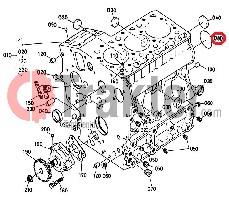 MOZZO CORPO MOTORE ORIGINAL KUBOTA 15261-96160 06311-75040