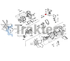 THERMOSTAT FLANGE BASE ORIGINAL ISEKI 6509-637-013-00 6209-630-005-00