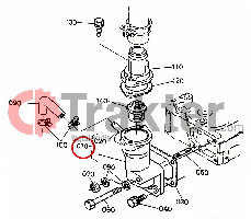 ΘΕΡΜΟΣΤΑΤΗ ΒΑΣΗ ΑΓΩΓΟΣ ΝΕΡΟΥ ORIGINAL KUBOTA 16415-72700 16415-72702