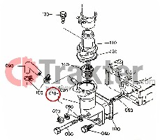 FLANGIA TERMOSTATO ACQUA ORIGINAL KUBOTA 16415-72700 16415-72702