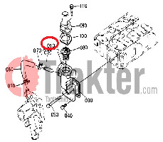 WATER THERMOSTAT FLANGE ORIGINAL KUBOTA 16261-72705 16241-72700