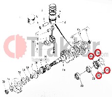 ARANDELA DE EMPUJE DEL CIGUEÑAL STD SET 15521-23530 19202-23540 OEM