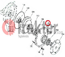 ΤΡΟΧΟΥ ΕΜΠΡΟΣ ΚΑΠΑΚΙ ORIGINAL KUBOTA t0270-13130 34070-13130
