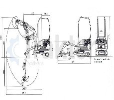 MINI ESCAVATORE CINGOLATO ME20 HFT13K KUBOTA D902