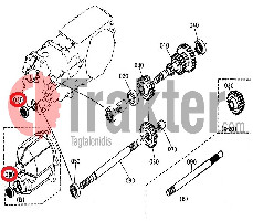 WELLENDICHTRING DIFFERENTIAL ORIGINAL KUBOTA 09500-20358 09500-20350