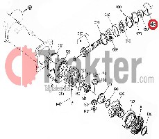 GUARNIZIONE BOBINA DIFFERENZIALE ANTERIORE ORIGINAL KUBOTA 34070-12220