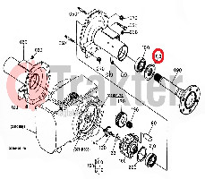 SEAL REAR WHEEL ORIGINAL KUBOTA 37410-17540 37410-17542