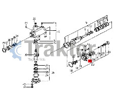 SELLO HIDRÁULICO DE VOLANTE DE TUERCA LATERAL DE BOLA PARA VOLANTE INTERNO ORIGINAL ISEKI 1560-407-292-40