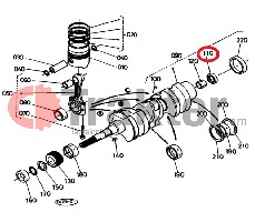 KURBELWELLENDICHTRING ANTRIEBSWELLE ORIGINAL KUBOTA 09400-14247 09400-14240