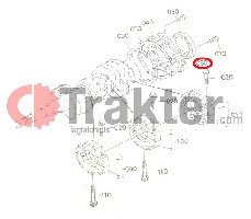 SELLO DEL CIGÜEÑAL PARA LA RUEDA TRASERA KUBOTA ORIGINAL 15221-04460