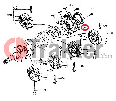 SEAL CRANKSHAFT REAR ORIGINAL KUBOTA 17381-04460