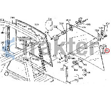 VETRO CABINA MANIGLIA DI COPERTURA ORIGINAL KUBOTA T0180-83520