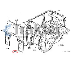 Traktorscheiben LINKS UNTEN ORIGINAL KUBOTA t1045-70520