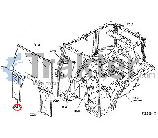 Traktorscheiben RECHTS UNTEN ORIGINAL KUBOTA t0270-70520