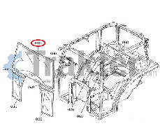VETRO CABINA ANTERIORI SUPERIORE ORIGINAL KUBOTA t0290-70510 t0290-70512
